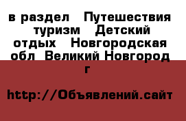  в раздел : Путешествия, туризм » Детский отдых . Новгородская обл.,Великий Новгород г.